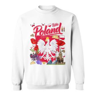 Polska Polish Flag Outfit Idea For Kids Poland Folk Themed Sweatshirt - Thegiftio UK
