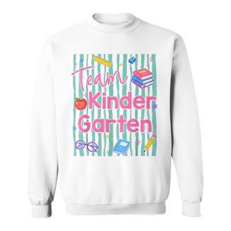 Preppy Team Kindergarten Back To School Teachers Students Sweatshirt - Thegiftio UK