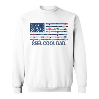 Reel Cool Dad Camo American Flag Fishing Father’S Day Sweatshirt | Seseable UK