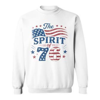 Retro Spirit Of 76 250Th Anniversary Patriotic American Flag Sweatshirt - Thegiftio UK