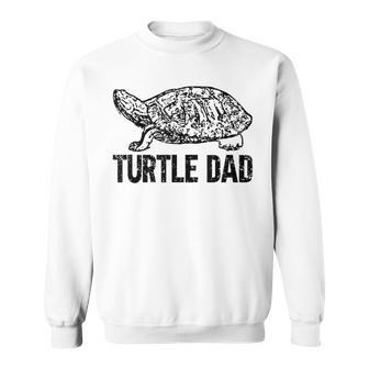 Retro Turtle Dad Turtle Daddy Tortoise Lover Father's Day Sweatshirt - Thegiftio UK