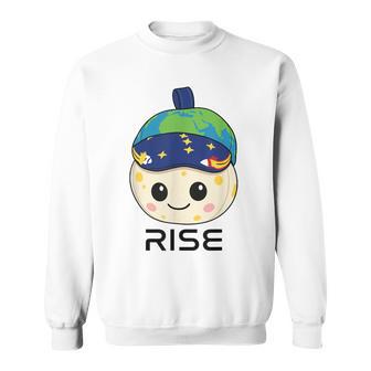 Rise Plush Cute Space Moon Fan Sweatshirt - Thegiftio
