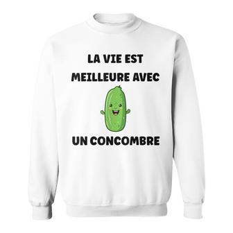Simple Concombre Mignon Rôle Humourie Avec Un Concombre Sweater e - Cadeauxyz