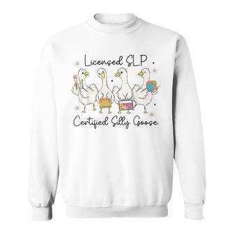 Slp Silly Goose Speech Therapy Speech Pathologist Sweatshirt - Thegiftio UK