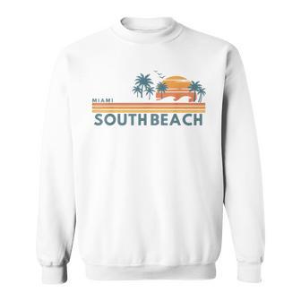 South Beach Miami Summer Vacation Vintage 70'S Sweatshirt - Thegiftio UK