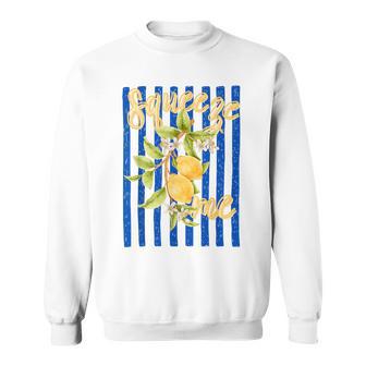 Squeeze Me Lemon Quote Cute Citrus Fruit Summer Pun Sweatshirt - Monsterry
