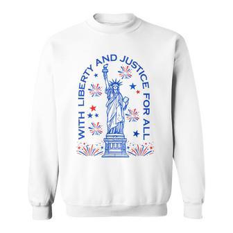 Statue De La Liberté Et De La Justice Pour Tous Les 4 Juillet Sweater e - Cadeauxyz