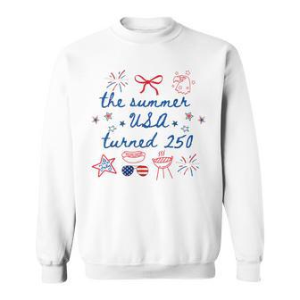 The Summer Usa Turned 250 America 250Th Anniversary Sweatshirt - Thegiftio UK