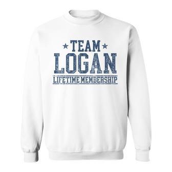 Team Logan Lifetime Member Personalized Surname Last Name Sweatshirt - Monsterry