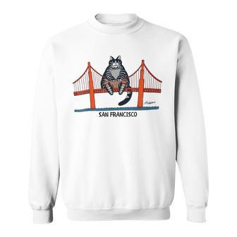 Vintage Retro Cat San Francisco Sweatshirt - Thegiftio UK