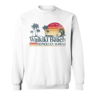 Waikiki Beach Honolulu Hawaii Family Vacation Summer Sweatshirt - Thegiftio UK