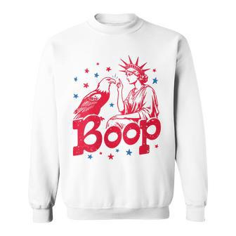 Women's Boop Vintage Statue Of Liberty And Eagle Patriotic Sweatshirt - Thegiftio UK