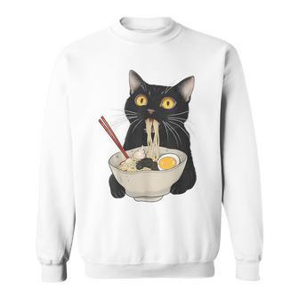 おもしろ猫 ラーメン ヴィンテージ 和麺 スウェットシャツ - Kawaiitshirt