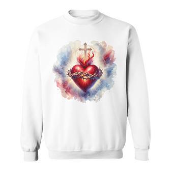 イエスの聖心 カトリック 献身 信仰 スウェットシャツ - Kawaiitshirt