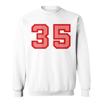 クールなレトロなレタリングジャージバックナンバー35 Thirtyfive スウェットシャツ - Kawaiitshirt