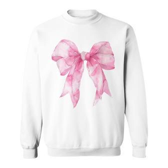 コケット ピンク リボン カワイイ スウェットシャツ - Kawaiitshirt