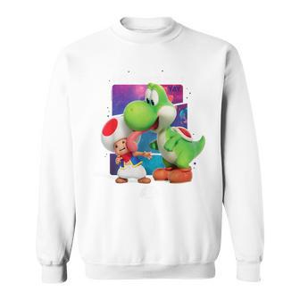 ザ・スーパーマリオギャラクシー・ムービー Toad And Yoshi Galaxy Fun スウェットシャツ - Kawaiitshirt