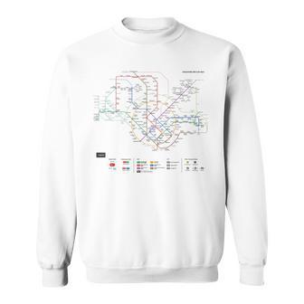 シンガポール鉄道メトロ郊外鉄道 – お土産ルートマップ スウェットシャツ - Kawaiitshirt