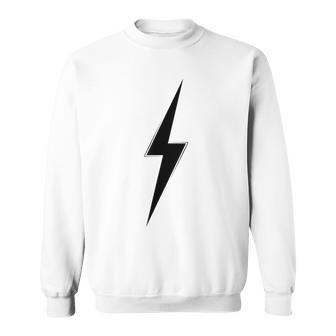 シンプルなブラックライトニングボルトグラフィック。 スウェットシャツ - Kawaiitshirt
