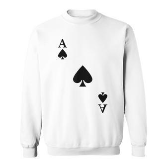 スペード、エース、カーニバル、コスチューム、ポーカー、カードプレイヤー。Poker Card スウェットシャツ - Kawaiitshirt
