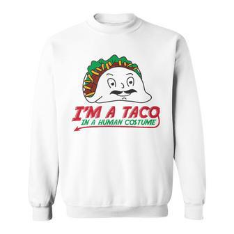 タコス イン ヒューマン コスチューム メキシカン テクスメックス ファヒータ ブリトー スウェットシャツ - Kawaiitshirt