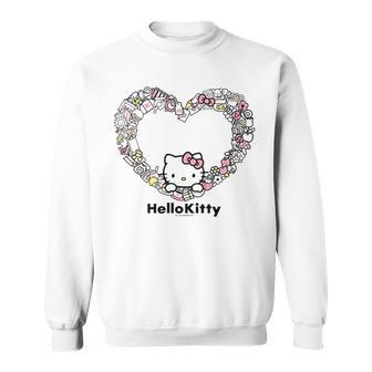 ハローキティ Usデザイン ハート 長袖tシャツ スウェットシャツ - Kawaiitshirt