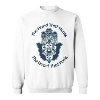 ファティマの手を感じる心を癒す手 スウェットシャツ - Kawaiitshirt