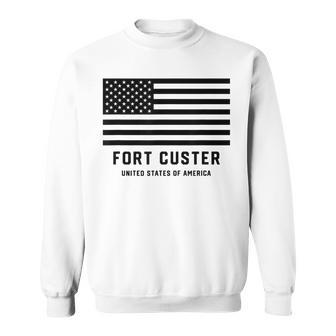 フォートカスター ミシガン州 アメリカ軍 アメリカ国旗 軍隊 スウェットシャツ - Kawaiitshirt