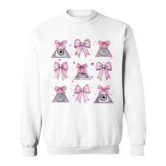 フリーメイソン フリーメイソン フリーメイソン ガール コケット リボン ピンク ママ スウェットシャツ - Kawaiitshirt