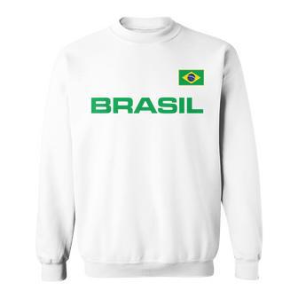 ブラジル ブラジル フラッグ アスレチック ジャージスタイル スウェットシャツ - Kawaiitshirt