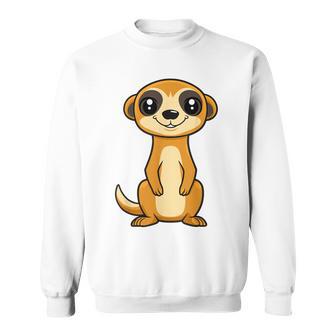 ミニマリストのミーアキャット 動物 シンプルでかわいいミーアキャット スウェットシャツ - Kawaiitshirt