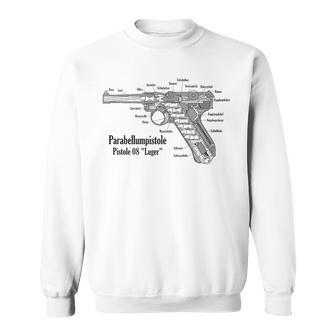 ルガーピストル Ww2 ドイツ軍 P08 断面図 スウェットシャツ - Kawaiitshirt