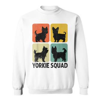 レトロ シルホーエット ヨーキー スクワッド ヨークシャーテリア ヨーキー 犬 スウェットシャツ - Kawaiitshirt