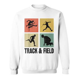 レトロな陸上競技選手。 スウェットシャツ - Kawaiitshirt