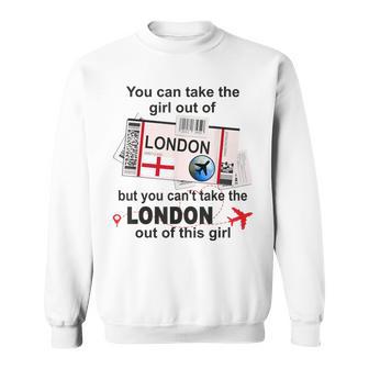 ロンドンガール ロンドン搭乗券 ロンドン スウェットシャツ - Kawaiitshirt