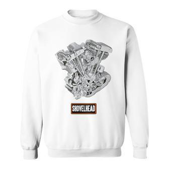 ヴィンテージ Hd オートバイtwin ショベルヘッド エンジン クラシック バイカー スウェットシャツ - Kawaiitshirt