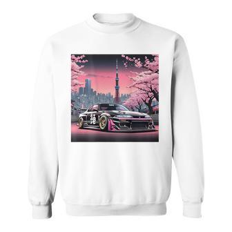 ヴィンテージ Jdm 日本伝説 ドリフト レースカー 東京 背面 スウェットシャツ - Kawaiitshirt