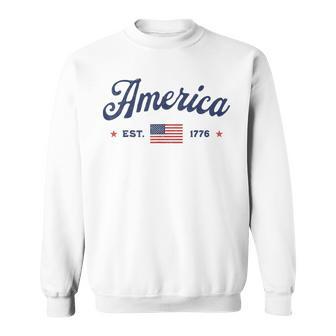 ヴィンテージ アメリカ国旗 Usa 4Th Of July American Flag Patriotic スウェットシャツ - Kawaiitshirt