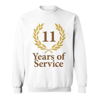 勤務11年 おもしろ11周年記念 ジュビリー スウェットシャツ - Kawaiitshirt