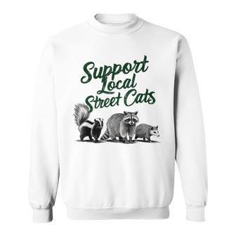 地元のストリートキャットをサポート アライグマ スカンク ポッサム スウェットシャツ - Kawaiitshirt