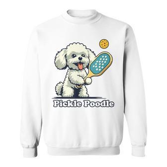 犬 遊び ピックルボール マルチーズ プードル 面白い ピクルスプードル スウェットシャツ - Kawaiitshirt