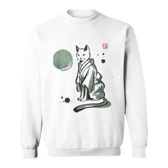 猫 和 着物 日本 伝統 ママ パパ キッズ スウェットシャツ - Kawaiitshirt