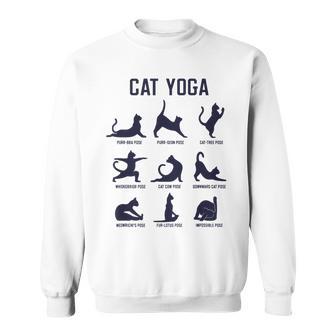 猫のヨガのポーズ スウェットシャツ - Kawaiitshirt