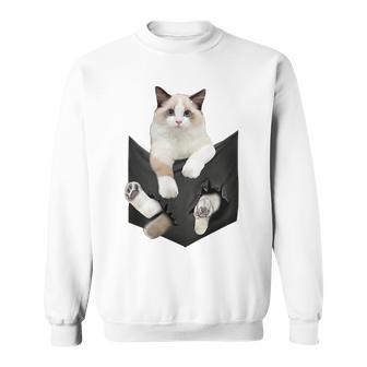 猫好き ラグドール 猫 ポケット入り スウェットシャツ - Kawaiitshirt
