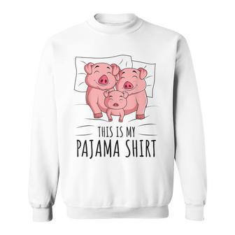 眠っている豚が大好きな豚のパジャマ。 スウェットシャツ - Kawaiitshirt