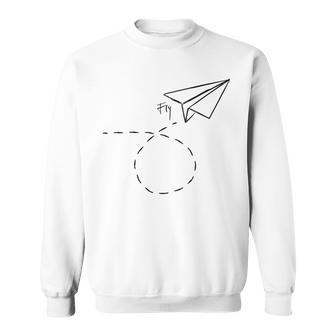 紙飛行機フライtシャツ折り紙折り紙パイロット スウェットシャツ - Kawaiitshirt