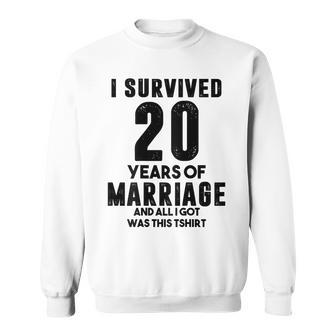 結婚20周年記念 カップル 妻 夫 裏面 スウェットシャツ - Kawaiitshirt