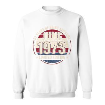 裏面 ヴィンテージ 53 誕生日 デコレーション メンズ 53歳 1973 53歳 スウェットシャツ - Kawaiitshirt