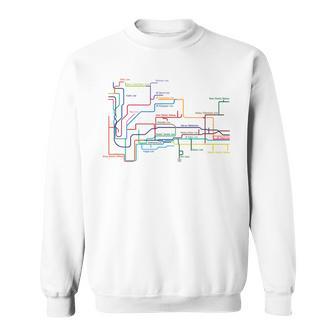 路線図 兵庫 神戸 地下鉄 電車 デザイン スウェットシャツ - Kawaiitshirt