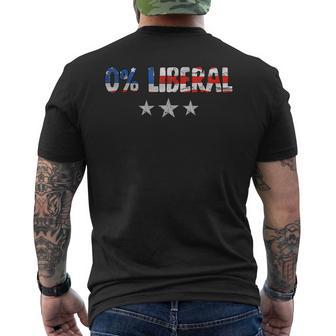 0 Liberal Zero Percent Liberalism Men's T-shirt Back Print - Thegiftio UK